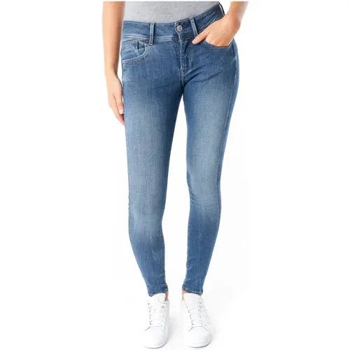 Mid Super Skinny Jeans Knopfverschluss , Damen, Größe: W23 L30 - G-Star - Modalova