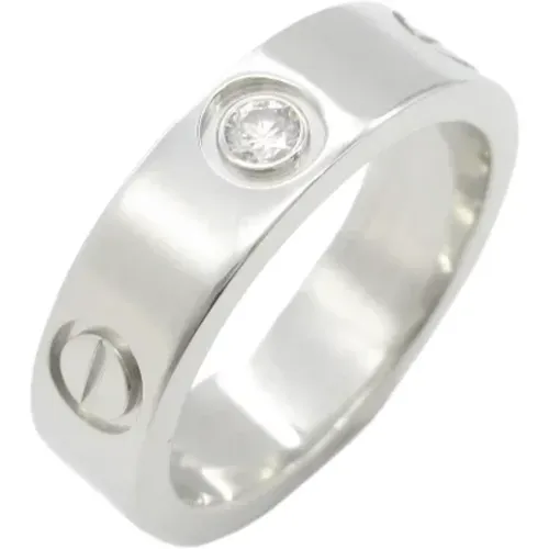 Pre-owned Platinum rings , female, Sizes: ONE SIZE - Cartier Vintage - Modalova