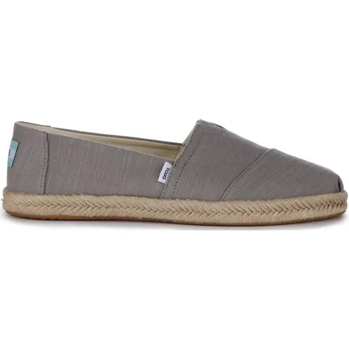 Grey Alpargata Rope Slip-On Shoes , female, Sizes: 5 1/2 UK, 5 UK, 4 1/2 UK, 6 UK, 8 UK, 3 1/2 UK, 4 UK, 9 UK, 7 UK - TOMS - Modalova