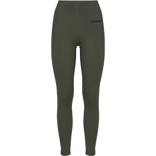 Stilvolle Leggings mit technischem Finish , Damen, Größe: L - Jil Sander - Modalova