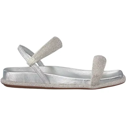 Sparkling flat sandal , female, Sizes: 8 UK, 5 UK, 3 UK, 7 UK, 6 UK, 4 UK - Alma en Pena - Modalova