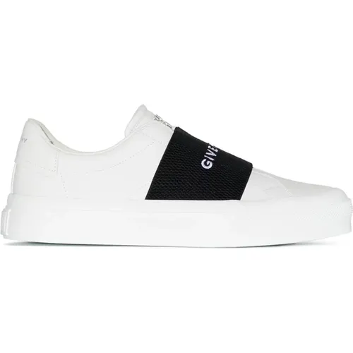 Logo-Webbing Low-Top Sneakers Weiß , Damen, Größe: 35 EU - Givenchy - Modalova