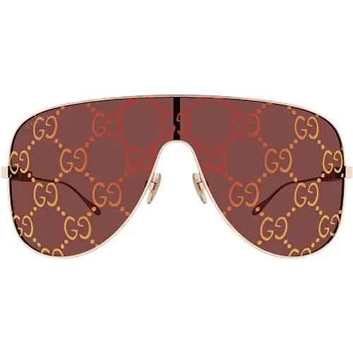 Rote Sonnenbrille für Frauen , Damen, Größe: ONE Size - Gucci - Modalova