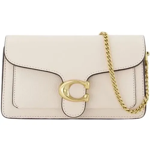 Tabby Chain Clutch Crossbody - Beige Leather , female, Sizes: ONE SIZE - Coach - Modalova