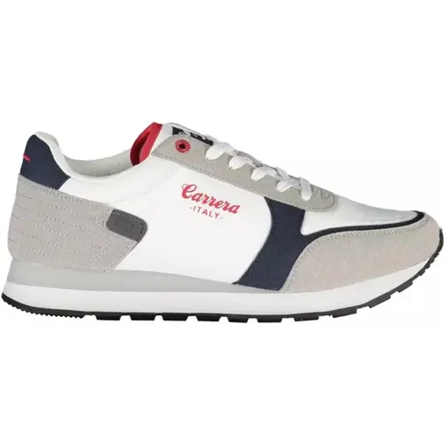 Stylischer weißer Polyester-Sneaker für Herren , Herren, Größe: 45 EU - Carrera - Modalova