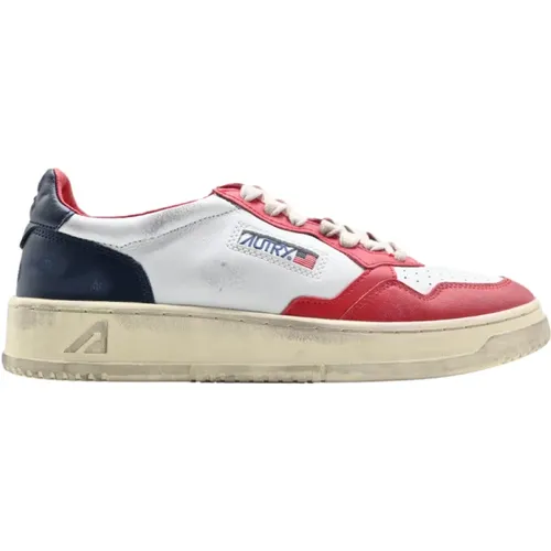 Vintage Low Top Sneakers for Men , male, Sizes: 8 UK - Autry - Modalova