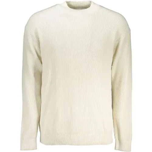 Embroidered Cotton High-Neck Sweater , male, Sizes: M, L - Calvin Klein - Modalova