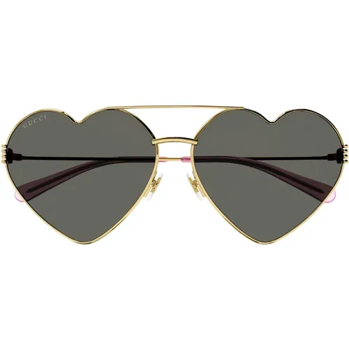 Grey Sunglasses for Women , female, Sizes: 62 MM - Gucci - Modalova