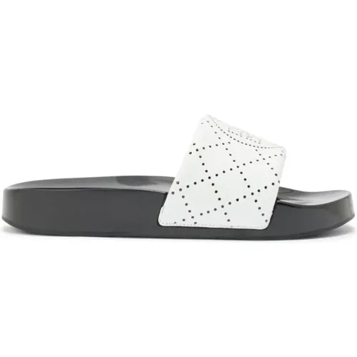 Schwarze Sandalen mit Double T Motif , Damen, Größe: 37 EU - TORY BURCH - Modalova