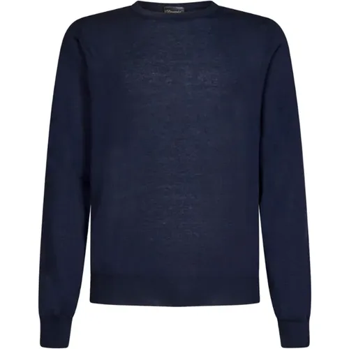 Dark Cashmere Sweater , male, Sizes: 4XL, 2XL, L, 3XL, XL, 5XL, 6XL, M - Drumohr - Modalova