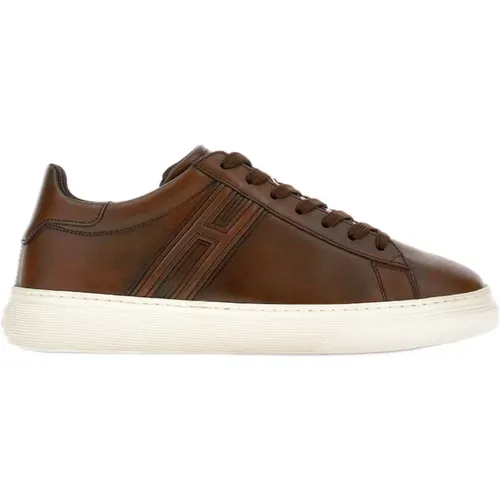 Leder Sneakers für Herren , Herren, Größe: 40 1/2 EU - Hogan - Modalova