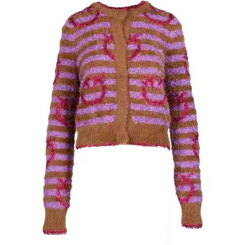 Stylischer Cardigan aus Polyamid , Damen, Größe: M - pinko - Modalova