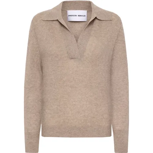 Cashmere Polo Collar Sweater , female, Sizes: S, XS, M - Emerson Renaldi - Modalova