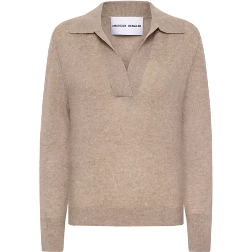 Kaschmir Polo Kragen Pullover , Damen, Größe: XS - Emerson Renaldi - Modalova