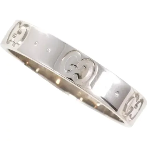 Pre-owned White Gold rings , female, Sizes: ONE SIZE - Gucci Vintage - Modalova