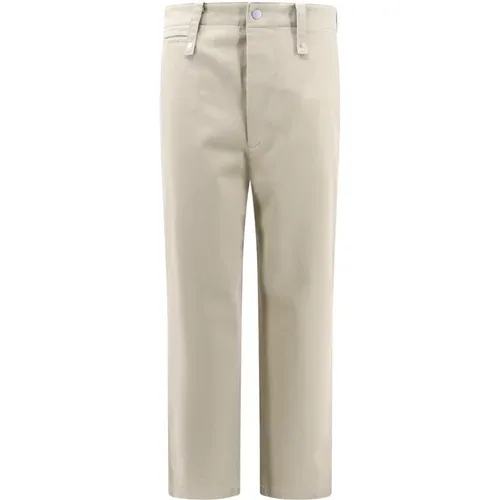 Green Comfort Fit Cotton Trousers , male, Sizes: L, M - Burberry - Modalova