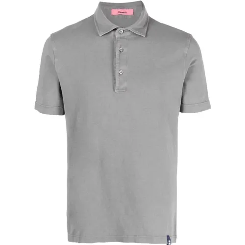 Men's Grey T-Shirts & Polos Ss23 , male, Sizes: M - Drumohr - Modalova
