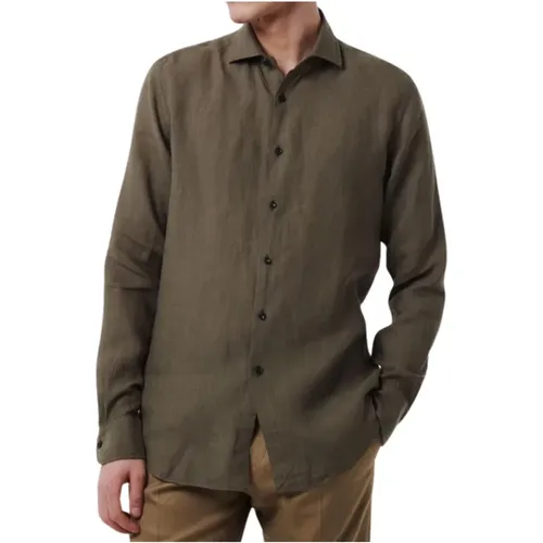 Linen Shirt Tailor Fit Button Closure , male, Sizes: 2XL, XL, M, L, 4XL - Xacus - Modalova