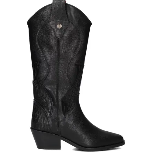 Schwarze Lederstiefel für Damen Camille - Haboob - Modalova