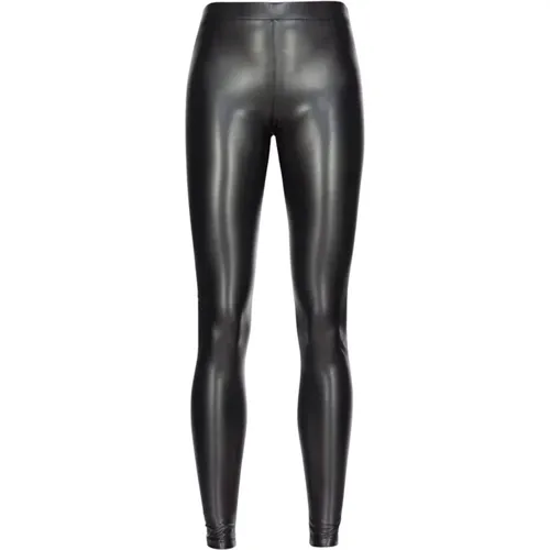 Faux Leather Elastic Waist Trousers , female, Sizes: M - pinko - Modalova