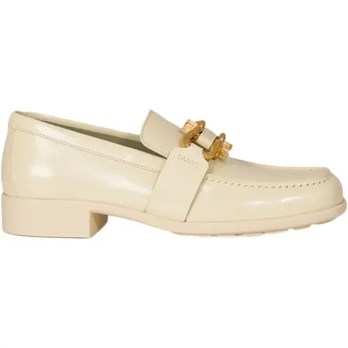 Leather Loafers with Gold-tone Hardware , female, Sizes: 6 UK - Bottega Veneta - Modalova