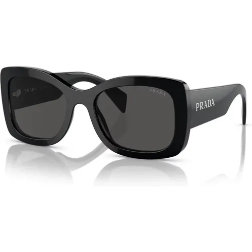 Schwarze/Dunkelgraue Sonnenbrille,Schildpatt/Dunkelbraune Sonnenbrille,Moderne A08S Sonnenbrille - Prada - Modalova