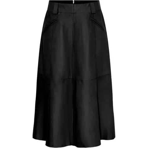 Leather A-Shape Skirt 11287 , female, Sizes: L, M, S, XS - Notyz - Modalova