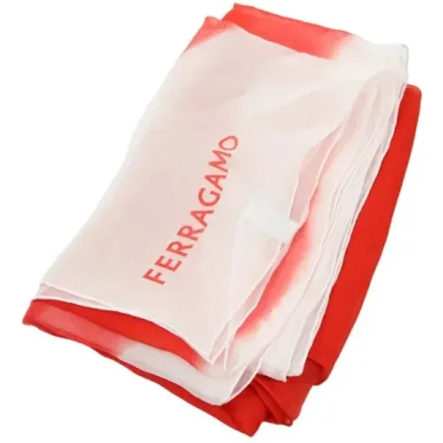 Pre-owned Silk scarves , female, Sizes: ONE SIZE - Salvatore Ferragamo Pre-owned - Modalova