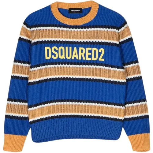 Langarm Pullover mit Allover-Logo - Dsquared2 - Modalova