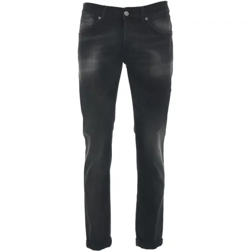 Skinny Fit Jeans mit Logo-Details , Herren, Größe: W34 - Dondup - Modalova