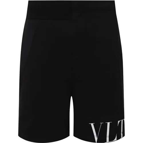 Modal Track Shorts with Contrast Logo Print , male, Sizes: L, M - Valentino - Modalova