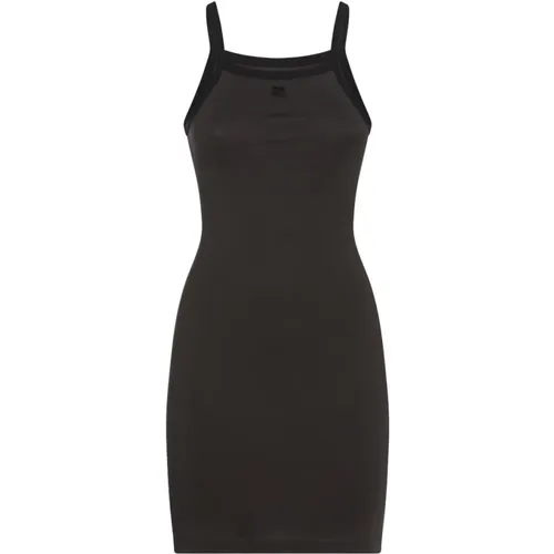 Braunes Baumwoll Mini Kleid , Damen, Größe: M - Courrèges - Modalova