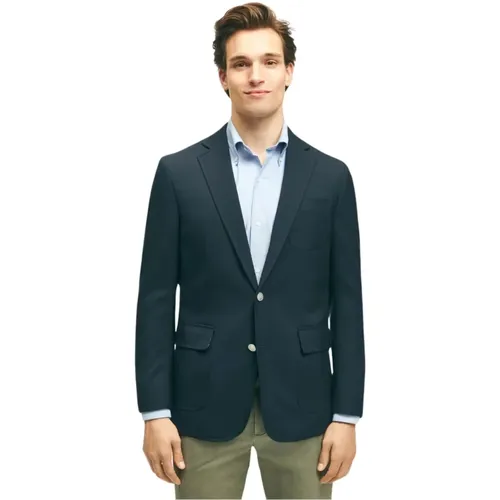 Marineblaue Wollblazer , Herren, Größe: 2XL - Brooks Brothers - Modalova