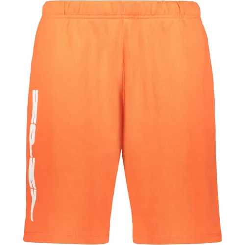 Geprägtes Logo Baumwoll-Bermuda-Shorts - Heron Preston - Modalova