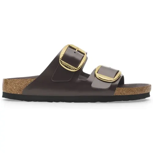 Big Buckle Ham Shine Espresso Sandalen , Herren, Größe: 40 EU - Birkenstock - Modalova