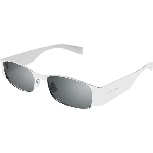 Silver Mirrored Sunglasses SL 738 , unisex, Sizes: 54 MM - Saint Laurent - Modalova