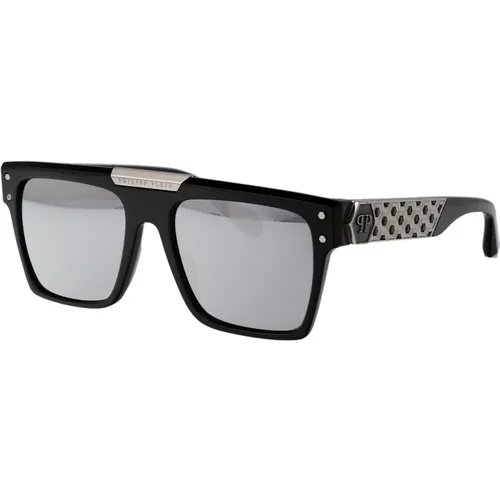 Stylische Sonnenbrille Spp080 , Herren, Größe: 55 MM - Philipp Plein - Modalova