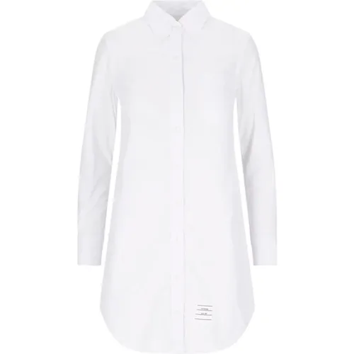Weiße Baumwoll-Mini-Hemd-Kleid - Thom Browne - Modalova