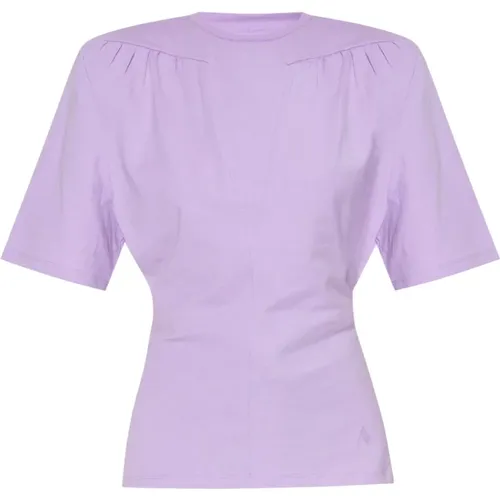 Lila Jewel Split T-Shirt , Damen, Größe: 2XS - The Attico - Modalova