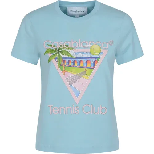 Tennis Club Icon T-Shirt , female, Sizes: XS, S, M, L - Casablanca - Modalova