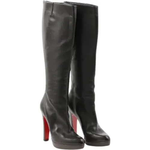 Pre-owned Leather boots , female, Sizes: 7 UK - Christian Louboutin Pre-owned - Modalova