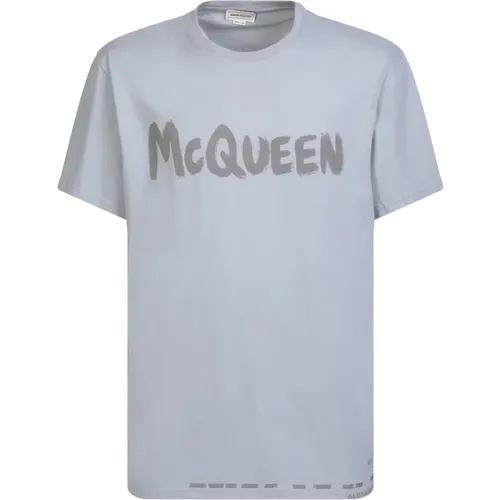 Graffiti T-Shirt - Oversized Fit - 100% Baumwolle , Herren, Größe: L - alexander mcqueen - Modalova