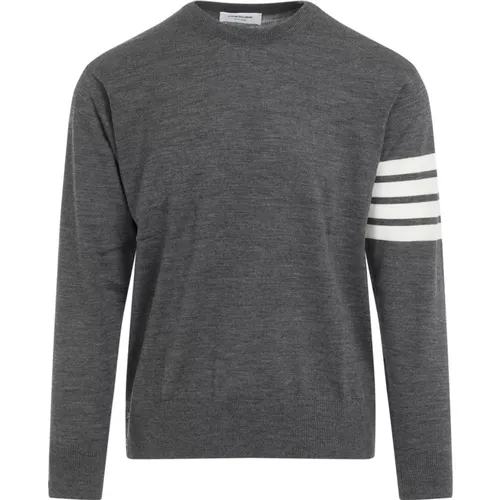 Grauer Pullover 4-Bar Pullover - Thom Browne - Modalova