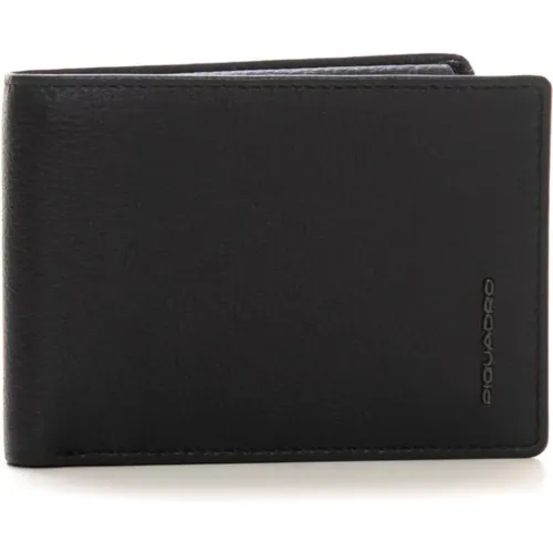 Hammer Leather Wallet with Multiple Compartments , male, Sizes: ONE SIZE - Piquadro - Modalova