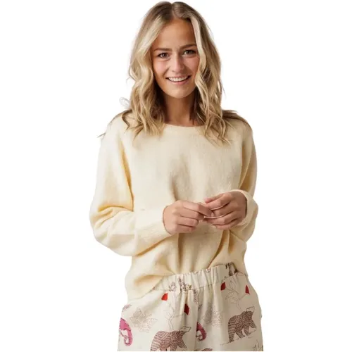 Round Neck Sweater Honeysuckle Melange , female, Sizes: L, XL - Samsøe Samsøe - Modalova