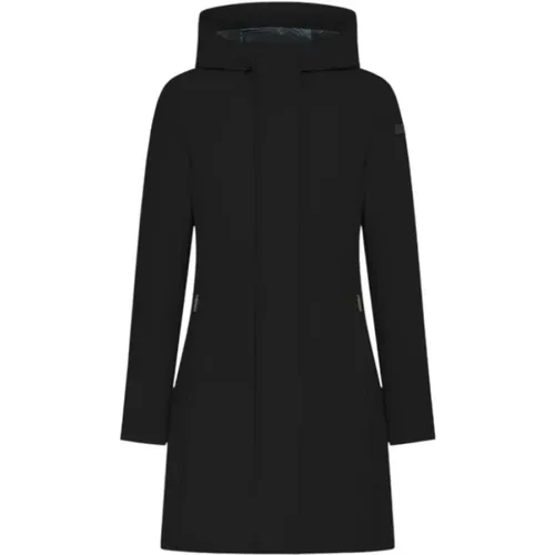 Schwarze Winter Lange Parka Jacke , Damen, Größe: L - RRD - Modalova