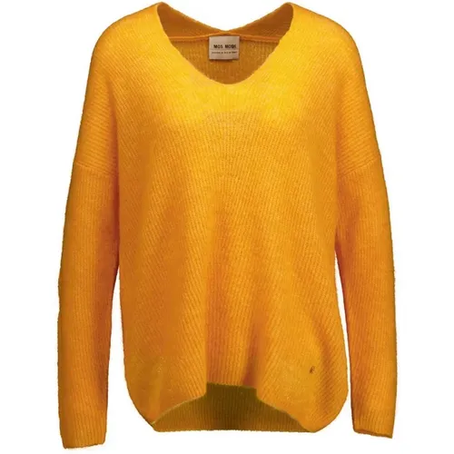 Stylish V-Neck Sweater , female, Sizes: XS, L - MOS MOSH - Modalova