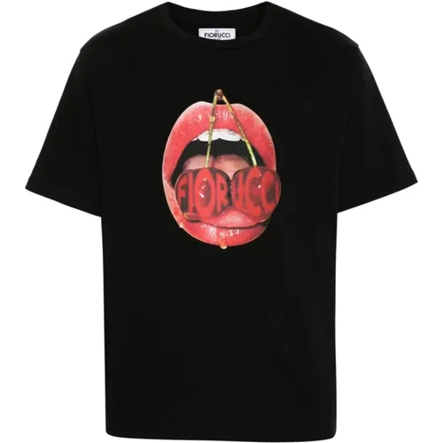 Mouth Logo Print T-shirt , male, Sizes: XS - Fiorucci - Modalova