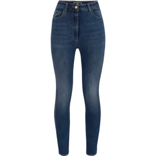 Skinny Stretch Jeans mit Regular Waist , Damen, Größe: W30 - Elisabetta Franchi - Modalova