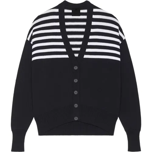 V Neck Bicolor Sweater , female, Sizes: XS - Givenchy - Modalova